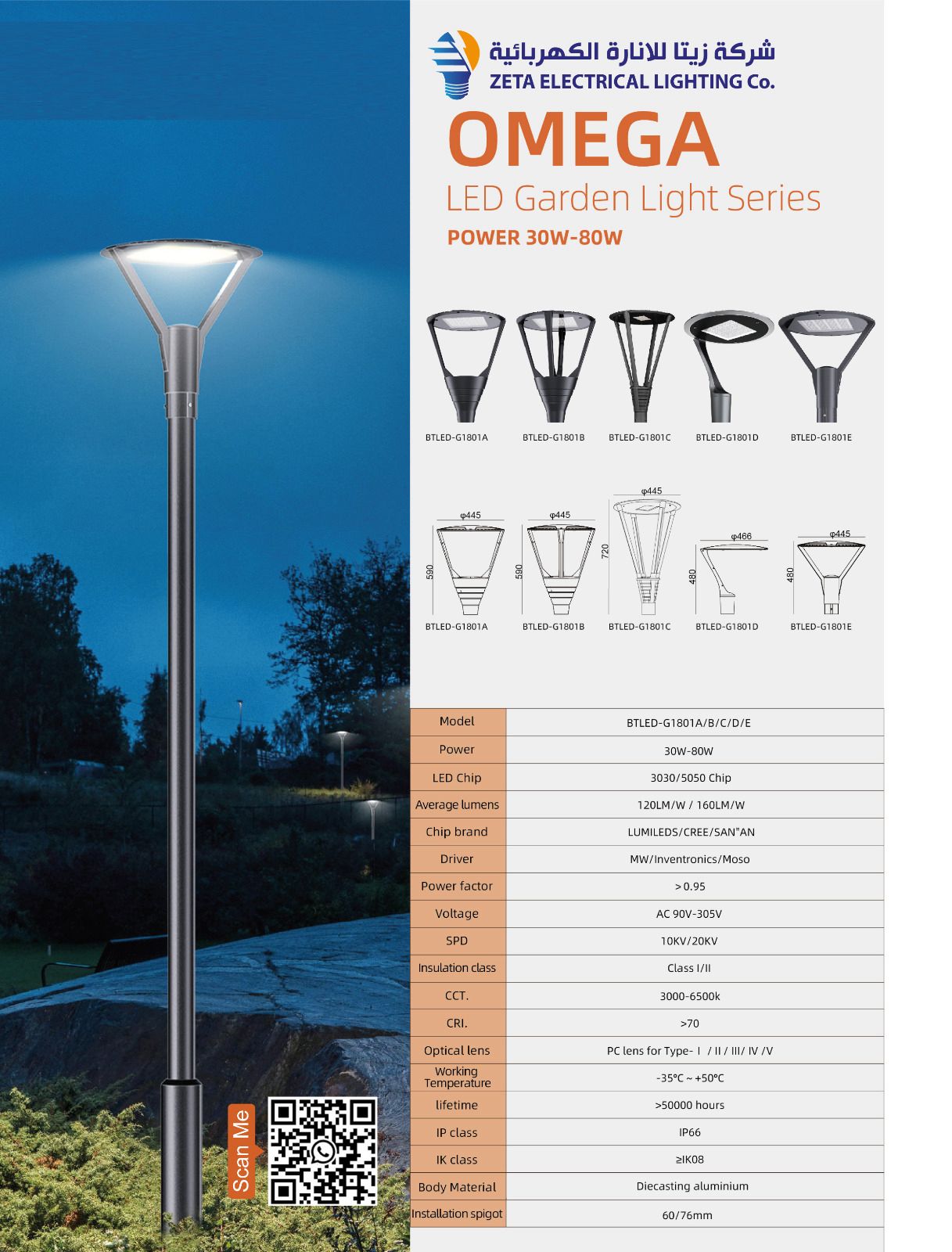 b25d4773-505b-4fa0-b8f1-e6ad95cbf255 ZETA OMEGA LED Garden Light Series (30W-80W) - Image 1